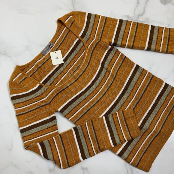 Urban Outfitters Tops - Urban outfitters retro striped long sleeve top L